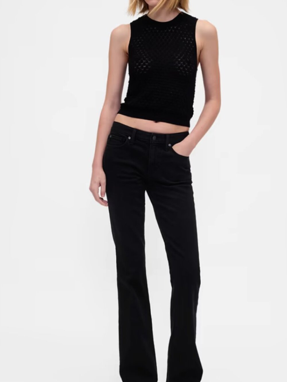 Gap Long and Lean Low Rise Black Jeans.  Never Worn!
